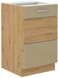 Szafka kuchenna pod zlew ARTISAN HG 50 ZL 2F Cappucino/Dąb Artisan