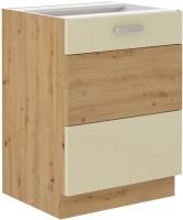 Szafka kuchenna dolna w kolorze krem/dąb artisan kolekcja ARTISAN HG 60 D 1F BB