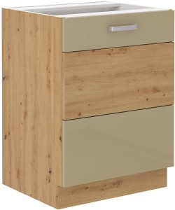 Szafka kuchenna dolna ARTISAN HG 60 D 1F Cappucino/Dąb Artisan