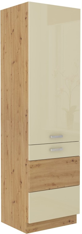 Szafka kuchenna dolna słupek w kolorze krem/dąb artisan kolekcja ARTISAN HG 60 DK-210 2F