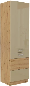 Wysoka szafka kuchenna słupek ARTISAN HG 60 DK-210 2F Cappucino/Dąb Artisan