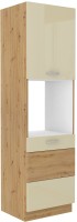Wysoka szafka do kuchni HG 60 DP-210 2F Krem/Dąb Artisan