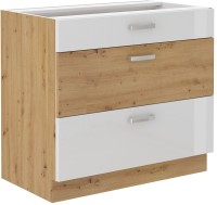 Szafka kuchenna dolna w kolorze biały/dąb artisan kolekcja ARTISAN HG 80 D 3S