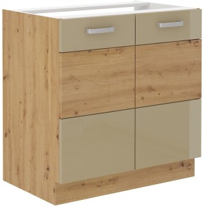 Szafka kuchenna pod zlew ARTISAN HG 80 ZL 2F Cappucino/Dąb Artisan