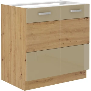 Szafka kuchenna pod zlew ARTISAN HG 80 ZL 2F Cappucino/Dąb Artisan