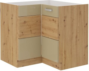 Szafka kuchenna dolna narożna ARTISAN HG 89x89 DN 1F Cappucino/Dąb Artisan