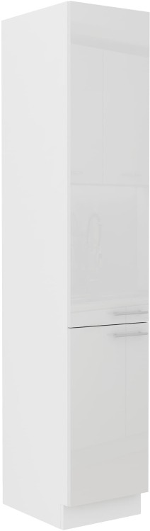 Wysoka szafka kuchenna 40 DK-210 2F słupek LARA Biały/Biały