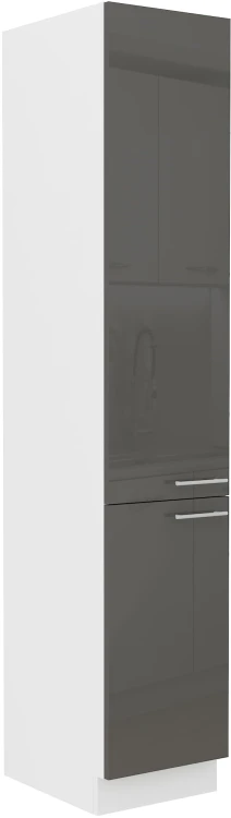Wysoka szafka 40 DK-210 2F kuchenna słupek LARA Grafit/Biały