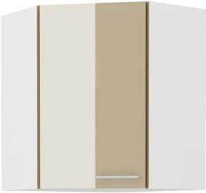 Szafka kuchenna wisząca górna narożna LARA 58x58 GN-72 1F Cappucino/Biały