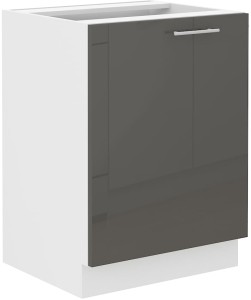 Szafka kuchenna dolna LARA 60 D 1F BB Grafit/Biały