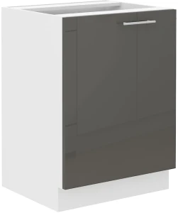 Szafka kuchenna dolna LARA 60 D 1F BB Grafit/Biały