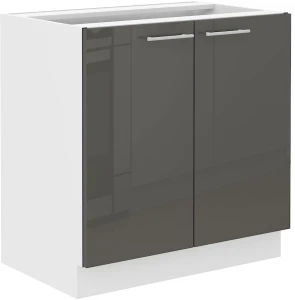 Szafka kuchenna dolna LARA 80 D 2F BB Grafit/Biały