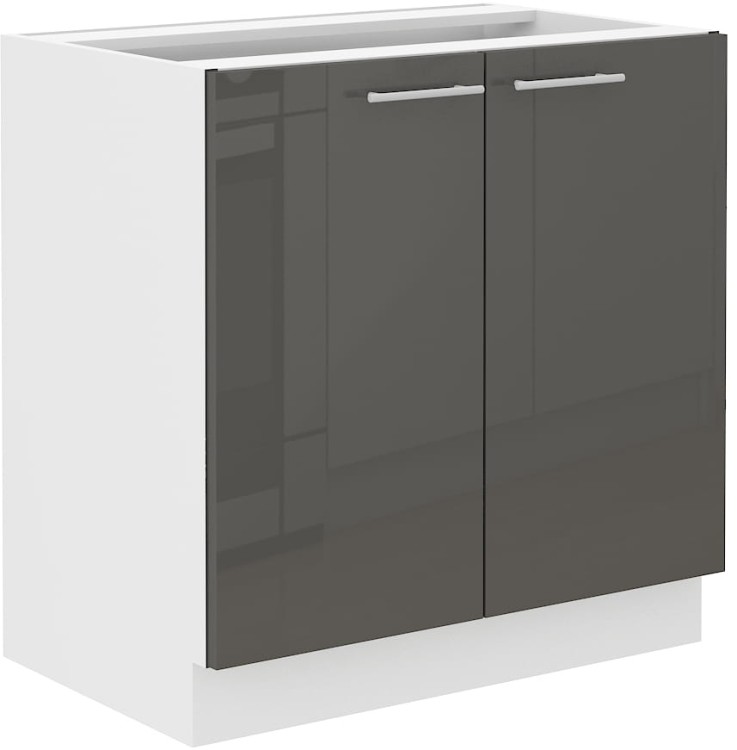 Szafka kuchenna dolna LARA 80 D 2F BB Grafit/Biały