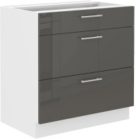 Szafka kuchenna dolna 3 szufladami LARA 80 D 3S Grafit/Biały