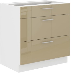 Szafka kuchenna dolna 3 szufladami LARA 80 D 3S Cappucino/Biały