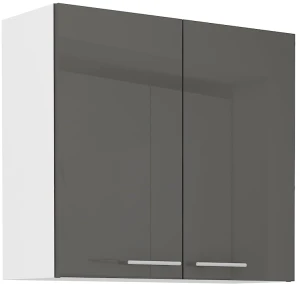 Szafka kuchenna wisząca górna LARA 80 G-72 2F Grafit/Biały
