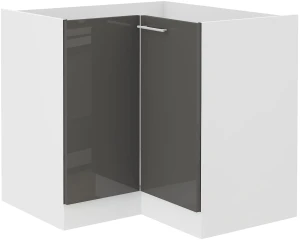 Szafka kuchenna dolna narożna LARA 89x89 DN 1F Grafit/Biały