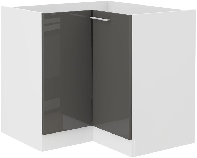 Szafka kuchenna dolna narożna LARA 89x89 DN 1F Grafit/Biały