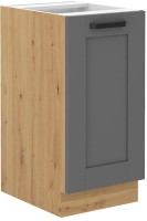 Dolna Szafka kuchenna LUNA 40 D 1F BB Szary front korpus dąb artisan