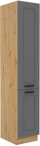 Wysoka szafka kuchenna słupek LUNA 40 DK-210 2F Szary/Dąb Artisan