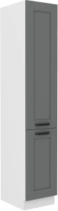 Wysoka szafka kuchenna słupek LUNA 40 DK-210 2F Szary/Biały