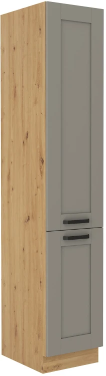 Stojąca szafka wysoka słupek do kuchni z kolekcji LUNA 40 DK-210 2F Gliniasty Szary/Dąb Artisan