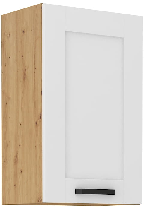 Wisząca szafka kuchenna LUNA w kolorze biały/dąb artisan 45 G-72 1F