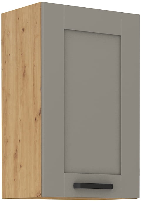 Wisząca szafka kuchenna LUNA w kolorze gliniasty szary/dąb artisan 45 G-72 1F
