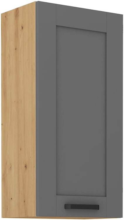 Górna szafka wisząca LUNA 45 G-90 1F w kolorze szary/dąb artisan