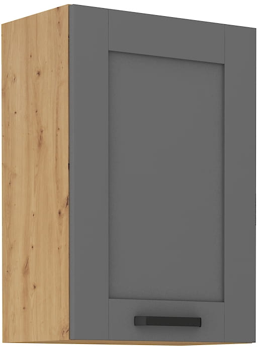 Wisząca szafka LUNA do kuchni 50 G-72 1F BB SZARY/DĄB ARTISAN