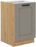 Szafka pod zlew do kuchni LUNA 50 ZL 1F Gliniasty Szary/Dąb Artisan