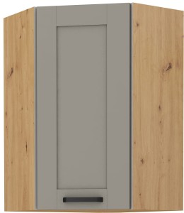 Szafka kuchenna wisząca górna narożna LUNA 58x58 GN-90 1F Gliniasty Szary/Dąb Artisan