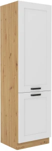 Wysoka szafka kuchenna słupek LUNA 60 DK-210 2F Biały/Dąb Artisan