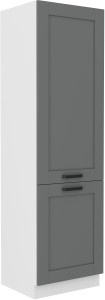Wysoka szafka kuchenna słupek LUNA 60 DK-210 2F Szary/Biały