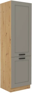 Wysoka szafka kuchenna słupek LUNA 60 DK-210 2F Gliniasty Szary/Dąb Artisan