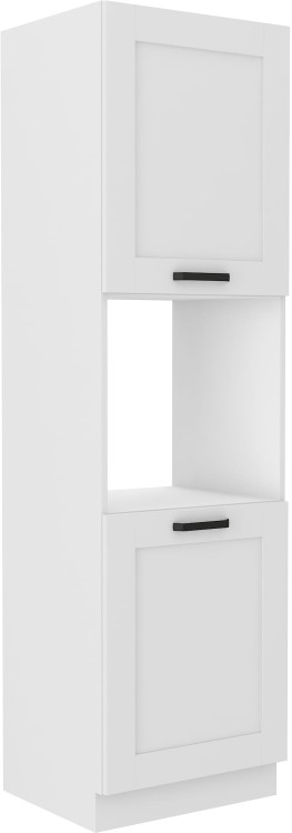 Stojąca szafka wysoka słupek do kuchni z kolekcji LUNA 60 DP-210 2F Biała