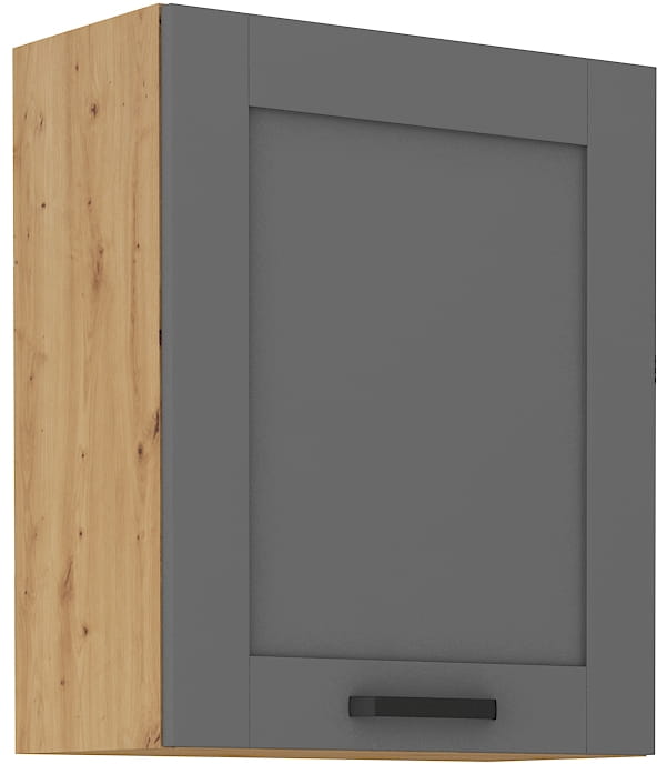 Górna szafka wisząca do kuchni z kolekcji LUNA 60 G-72 1F Szary/Dąb artisan