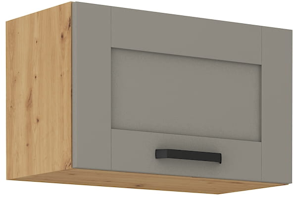 Górna szafka wisząca do kuchni z kolekcji LUNA 60 GU-36 1F Gliniasty szary/Dąb Artisan
