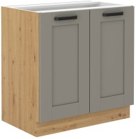Kuchenna Szafka LUNA 80 D 2F BB Gliniasty Szary/Dąb Artisan
