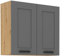 Górna szafka wisząca do kuchni z kolekcji LUNA 80 G-72 2F Szary/Dąb Artisan