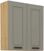 Górna szafka wisząca do kuchni z kolekcji LUNA 80 G-90 2F Gliniasty Szary/Dąb Artisan