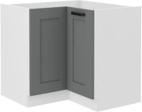 Narożna szafka kuchenna dolna LUNA 89x89 DN 1F Szary/Biały