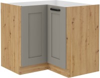 LUNA 89x89 DN 1F  Szafka kuchenna dolna narożna Gliniasty Szary/Dąb Artisan