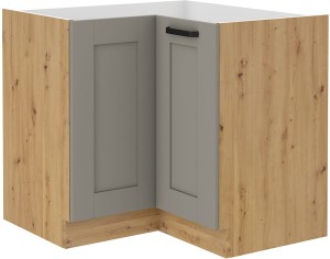 Szafka kuchenna dolna narożna LUNA 89x89 DN 1F Gliniasty Szary/Dąb Artisan
