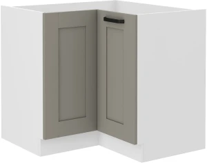 Szafka kuchenna dolna narożna LUNA 89x89 DN 1F Gliniasty Szary/Biały