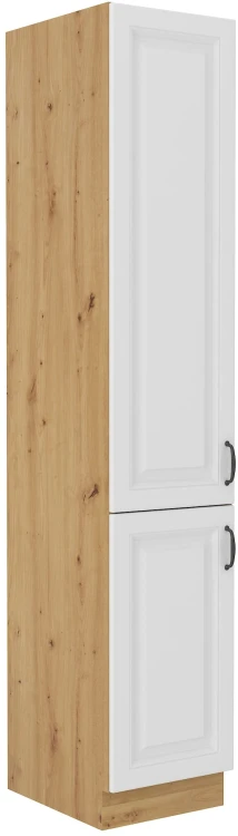 Wysoka szafka STILO 40 DK-210 2 F Biały/Dąb Artisan
