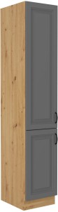 Wysoka szafka kuchenna słupek STILO 40 DK-210 2 F Szary/Dąb Artisan
