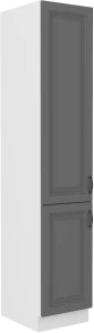 Wysoka szafka kuchenna słupek STILO 40 DK-210 2 F Szary/Biały