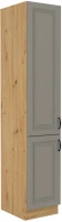 Wysoka szafka STILO  kuchenna 40 DK-210 2F słupek  Gliniasty Szary/Dąb Artisan