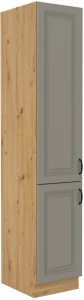 Wysoka szafka kuchenna słupek STILO 40 DK-210 2 F Gliniasty Szary/Dąb Artisan